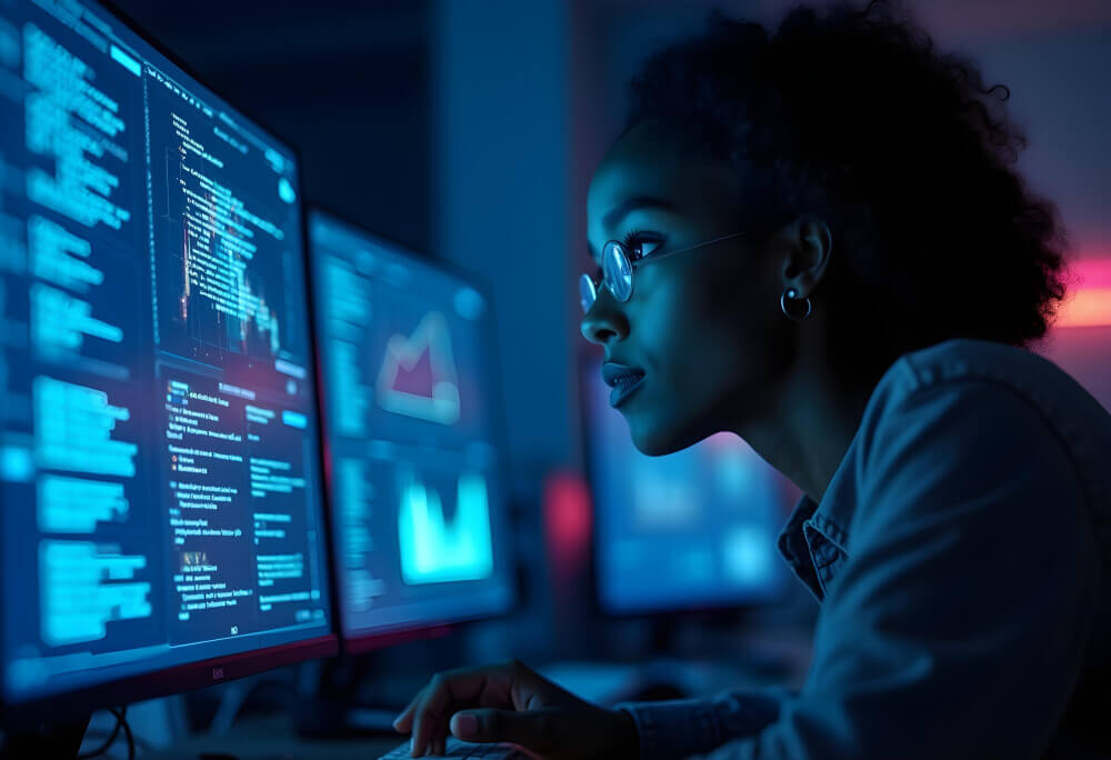 Woman programming
