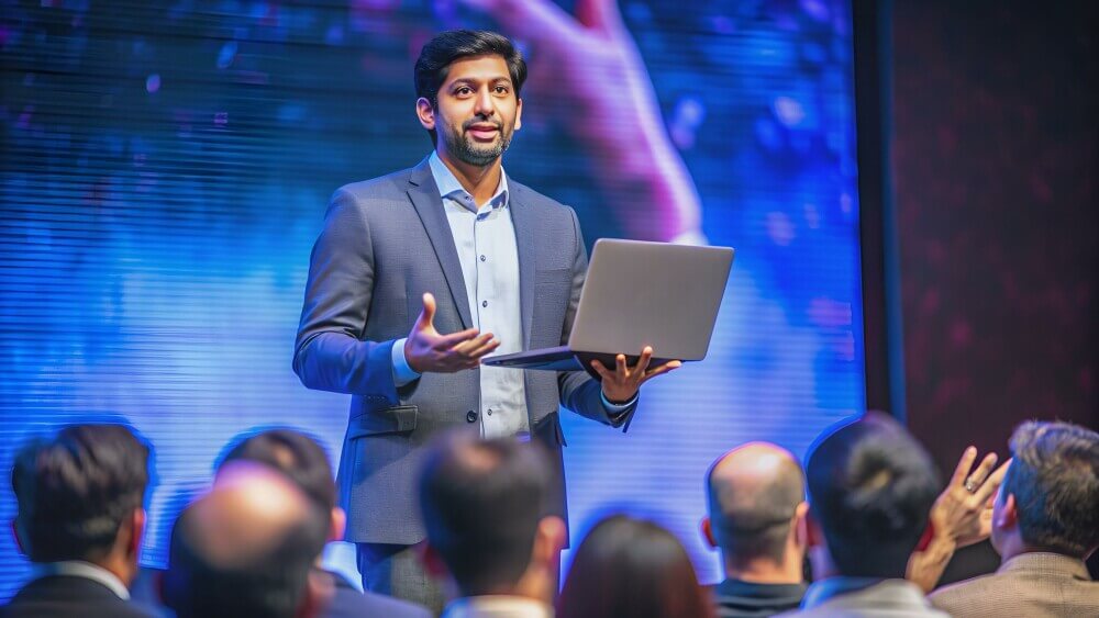 Man giving a presentation